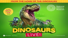 From The Home Of The Dinosaurs. All the facts and all the fun live on stage! Natural History Museum. Dinosaurs Live!