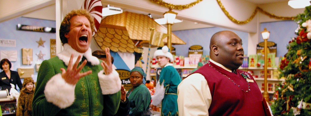 Will Ferrell and Faizon Love in Elf.