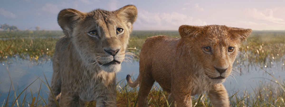 Taka (voiced by Theo Somolu) and Mufasa (voiced by Braelyn Rankins)