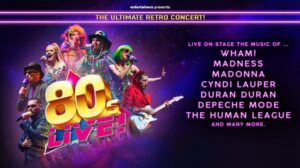 Entertainers presents the ultimate retro concert. Live on stage the music of Wham!, Madness, Madonna, Cyndi Lauper, Duran Duran, Depeche Mode, The Human League and more.