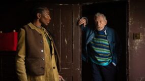 Ian McKellen, and Michaela Coel in The Christophers