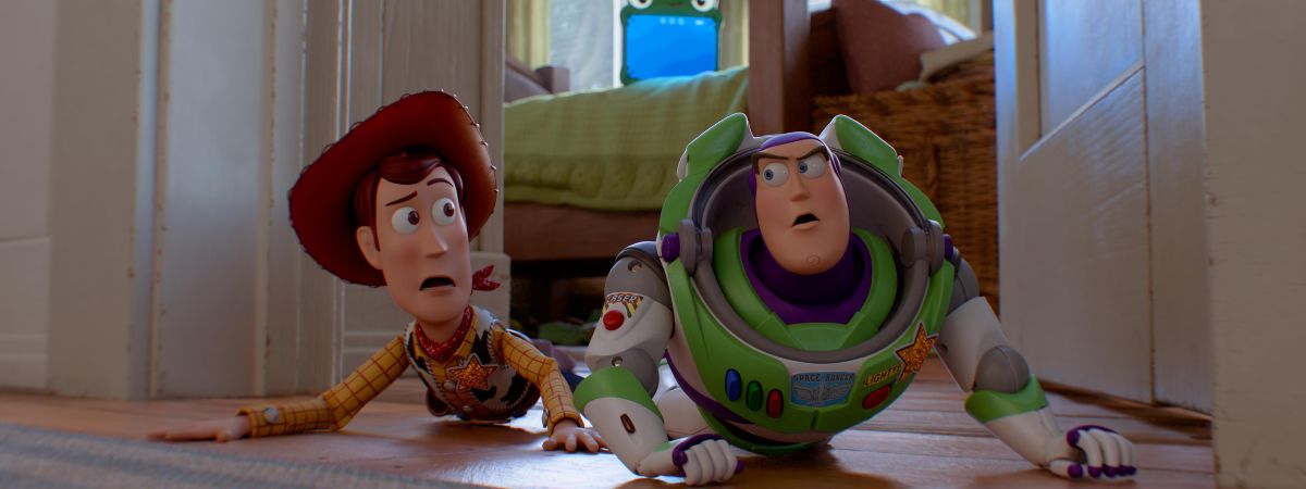 Woody and Buzz Lightyear in Toy Story 5.