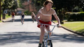 Woman on bike